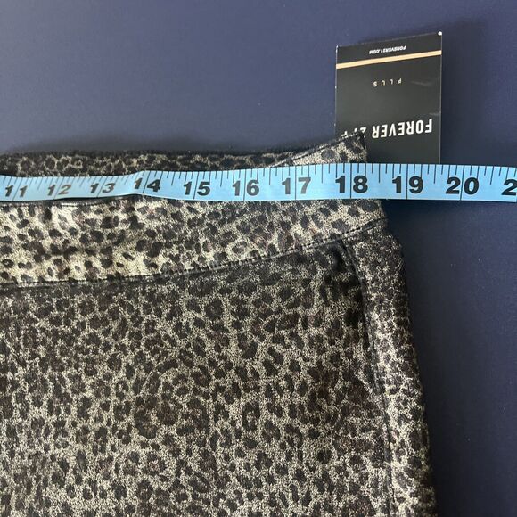 Forever‎ 21 Pants Women's Plus 2X Long Woven Stretch Snake Animal Print - Picture 6 of 10